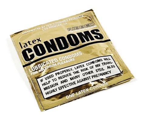 gold condom wrapper